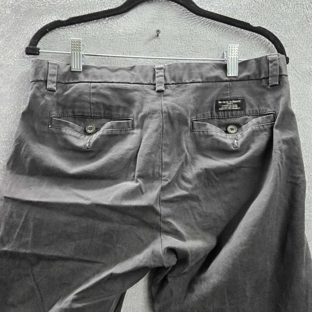Banana Republic Men Pants 32X32 Gray Chino Fulton Skinny Button 30